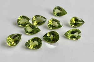 Peridoto Natural Corte Pera 7x10mm Facetado-Peridoto Suelto Corte Pera Calidad Aaa - Product Image 2