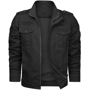<b>Mens</b> Classic Black Winter Varsity <b>Jacket</b> Front Logo Durable Polyester/Cotton Fabric Stylish Stand Collar Quick Dry Breathable - Product Image 1