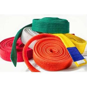 Cinturón de artes marciales de calidad superior tela de algodón y poliéster fieltro en el interior para Taekwondo Judo Karate etiqueta personalizada - Product Image 2