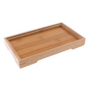 Bandeja para servir chocolates de madera con asas de hierro, vajilla de forma rectangular, bandeja para té y café - Product Image 6