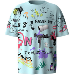 ขายส่งเสื้อยืดพิมพ์ลายแขนสั้นขั้นต่ําขั้นต่ําขายส่งเสื้อยืดผ้าฝ้ายหลวมลําลองคุณภาพสูงเสื้อยืดขนาดใหญ่ - Product Image 4