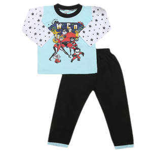 Traje de 2 Piezas de Manga Larga para Niños - Azul Claro - Product Image 4