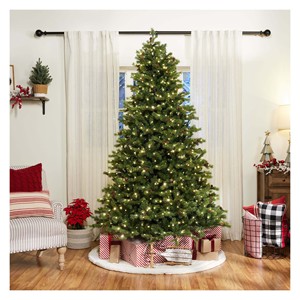 Arbre de Noël artificiel debout d'intérieur/extérieur de taille personnalisable 47 59 71 pouces avec lumières LED 2000 décorations flocons de neige - Product Image 5