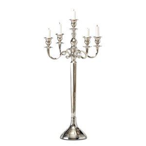 European Style Nickel Plated Metal <b>Candelabra</b> for Wedding Centerpiece for Church High Quality Metal 5 Arm Handmade Candle Holder - Product Image 1