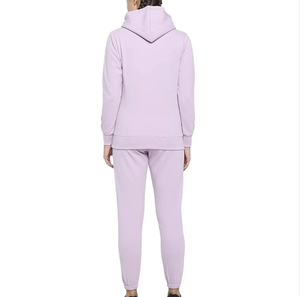 Ensemble 2 pièces pour femmes Survêtement uni Slim Fit 100% Cotton Fleece Tracksuit Custom Print Pullover Sports Track Suits for Women - Product Image 5