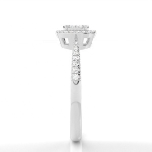 14K White Gold Gold Plated Wedding Engagement <b>Ring</b> with Moissanite 925 Silver Jewelry for Women - Product Image 2