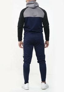 Pull-over à capuche avec logo personnalisé pour hommes, survêtement de jogging à fermeture éclair, ensemble de 2 pièces pour l'entraînement sportif en salle de sport, vêtements de sport en polaire d'hiver de grande taille - Product Image 5