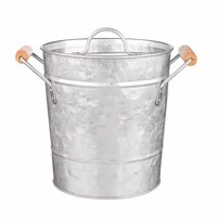 Seau à glace pour bière personnalisé en acier inoxydable finition chromée martelée avec couvercle pour le refroidissement de la bière, idéal pour les mariages, écologique