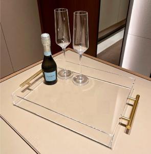 Plateau de service en acrylique imprimé à la conception simple, idéal pour la maison, la table et les repas, plateau de forme personnalisable pour service de restauration rapide - Product Image 2