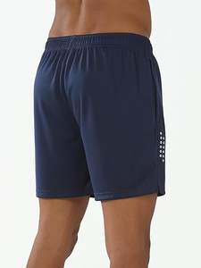 Short en toile respirant écologique et décontracté à taille moyenne pour hommes, motif solide, football, football, tennis, entraînement - Product Image 5