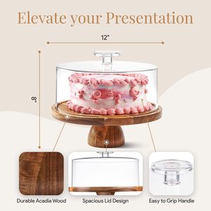 Luxurious Handcrafted <b>Wooden</b> <b>Cake</b> Stand New Multipurpose <b>Cake</b> Display for Upscale Events Carefully Crafted for Your Sweetest - Product Image 4