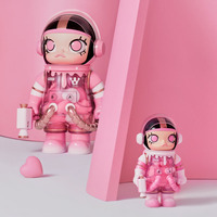 POP MART MEGA SPACE MOLLY 400% Figur Kata-Kata Penuh Kasih dengan Hati Plush untuk Hadiah Valentine dan Dekorasi Rumah