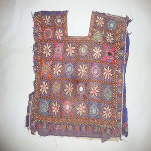 Artland International Vintage Tribal Afghan Baloch Banjara Embroidery Applique Patch Mirror Work Cotton Fabric Yoke Breathable - Product Image 4