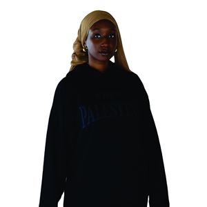 Vente en gros Chemise à capuche haute visibilité pour hommes personnalisée Free Palestine Zipper Loose Fit Black Cartoon Vintage Fleece pour l'hiver - Product Image 1