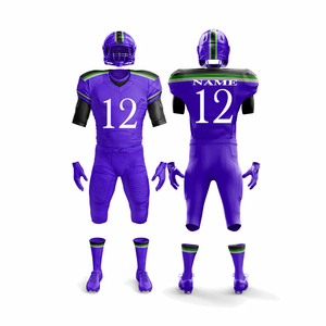 Gran oferta, kit de uniforme de fútbol americano para jóvenes, poliéster de secado rápido, impresión Digital transpirable, Color rojo para equipos, ropa deportiva - Product Image 6