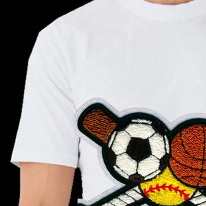 Camisetas Bordadas Personalizadas de Algodón 100% de Alta Calidad con Logotipo, Camisetas Bordadas de Manga Corta, Diseño Nuevo, Venta al por Mayor, Pakistán - Product Image 3