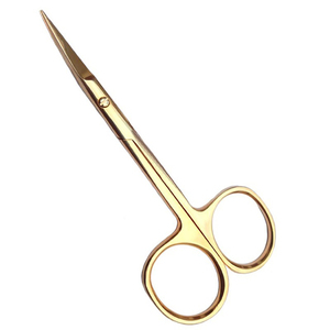 High Quality Customized Golden Cuticle <b>Nail</b> Scissors Large Loop Pedicure Manicure Tool Stainless Steel Straight Beauty Tool - Product Image 5