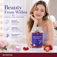 Gummies au glutathion anti-âge pour l'éclat de la peau, saveur pamplemousse, 60 unités, 2 gummies par jour, supplément antioxydant pour la santé