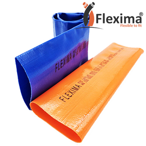 High Quality PVC <b>Flat</b> <b>Hose</b> Orange Tiled Water 2-4 Inch Layflat Irrigation <b>Hose</b> Durable and Flexible Plastic <b>Pipe</b> High Pressure - Product Image 5