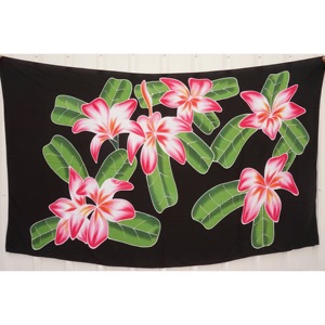 Sarongs hawaïens peints à la main en rayonne de qualité supérieure, paréo, vente en gros personnalisée, vêtements de plage, couverture, îles du Pacifique, HPGU023-04-200 - Product Image 1