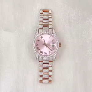 VVS Moissanite Diamant Mouvement Mécanique Automatique Montre-Bracelet de Luxe Affichage Analogique Acier Inoxydable Montre en Verre pour Hommes - Product Image 1