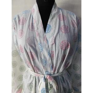 Kimono de algodón puro con estampado Floral más vendido, ropa de dormir perfecta para mujer, camisón de verano, albornoz para hombre, traje de baño - Product Image 4