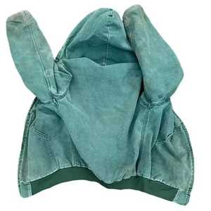 Sweat à capuche zippé intégral surdimensionné en coton 100% imprimé en 3D, impression personnalisée en relief, tissu molletonné lourd, sweat à capuche zippé pour homme - Product Image 6