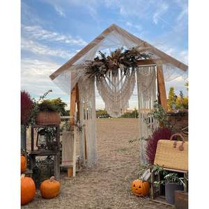 Cortina de Pared Rústica Bohemia, Fondo de Algodón Lujoso para Bodas y Cumpleaños, Tema Indio para Decoraciones y Regalos - Product Image 1