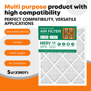 แผ่นกรองอากาศ SUIXINEYI ประสิทธิภาพสูง MERV 11 ขนาด 20x24x1 นิ้ว รูปทรงสี่เหลี่ยมผืนผ้า สำหรับเครื่องปรับอากาศ HVAC เตาทำความร้อน ป้องกันภูมิแพ้ ขนสัตว์ และฝุ่นละออง - Product Image 5