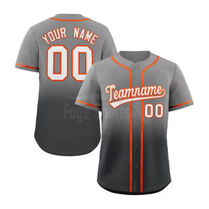 Jersey de béisbol con botones Tamaño personalizado y color Jersey de béisbol de manga corta - Product Image 3