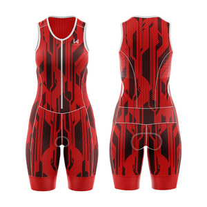 Vêtements de cyclisme écologiques en gros, taille plus, sans manches, uniformes, maillot de cyclisme, ensemble de cuissards, léger et respirant pour femmes - Product Image 6