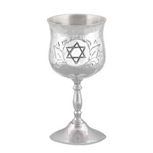 Copa de Vino Kiddush Personalizada de Acero Inoxidable, Diseño Clásico Koi, para Mesa de Shabat, Venta al Por Mayor - Product Image 6