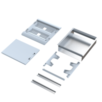 Boîte de distribution en métal ABS PC 330x370x107 mm, capacité 24 MCB, IP40, boîte à fusibles encastrée