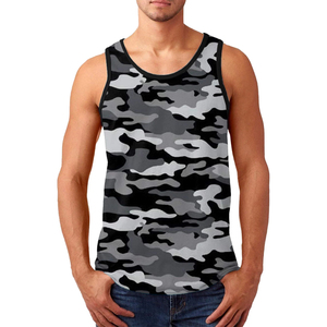 Wholesale Price <b>Men's</b> Casual Tank Tops Breathable <b>Singlet</b> Style for Gym Wear Custom Logo Printed - Product Image 1