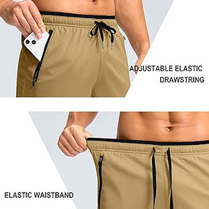 Shorts de sport pour homme 100% polyester, style streetwear, personnalisables OEM, haute qualité, pour la plage et le fitness, séchage rapide, taille élastique, poches - Product Image 3