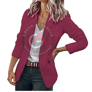 Élégant à la mode femmes nouveau Design simple boutonnage décontracté et vêtements de cérémonie Blazer disponible au prix de gros - Product Image 2