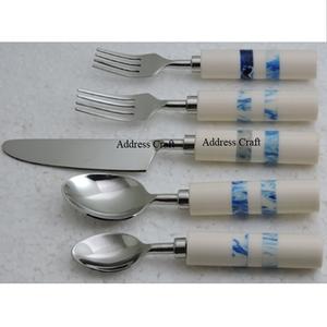 New Arrival latest Design Stainless Steel Flatware Set With Resin Handle Cutlery Set Spoon <b>Fork</b> <b>Knife</b> Tableware Flatware Set - Product Image 2
