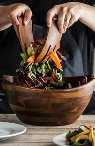 Decorative Luxury Polished Natural <b>Wooden</b> Serving <b>Bowl</b> Tabletop Accessory Handmade for Fruit <b>Salad</b> - Product Image 4