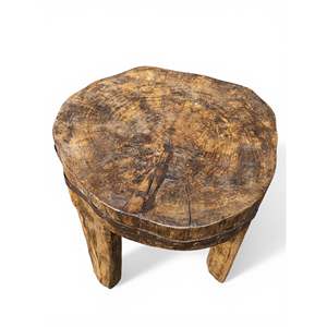 Naga Handmade Mini <b>Stool</b> Rustic Design Ottoman for Entry Bedroom Warehouse Outdoor Seating Adjustable and <b>Storage</b> Feature - Product Image 3