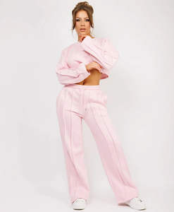 Ensemble survêtement femme 2 pièces en coton personnalisé, haut à capuche, léger, tendance, logo personnalisé - Product Image 3