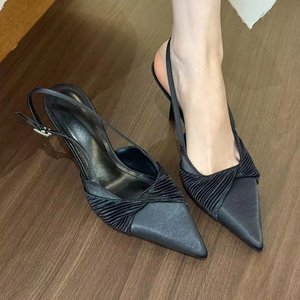 Latest Spring and Summer French Style Mary Jane Shoes Retro British Thick Sole Leather Flats Sweet Cool High Heel Shoes - Product Image 3