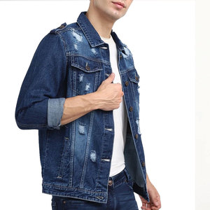 Chaqueta vaquera para hombre con logotipo personalizado directo de fábrica, chaqueta vaquera informal de manga larga de calidad superior cómoda - Product Image 4