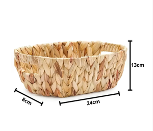 Vietnam Handwoven Oval <b>Water</b> Hyacinth Baskets Multipurpose Household Storage with <b>Carrying</b> Handles Kitchen Bathroom Organizer - Product Image 4