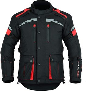 Chaqueta de Motociclismo Deportiva, Talla Grande, Transpirable, Protectora, Ignífuga, % Poliéster con Armadura - Product Image 3