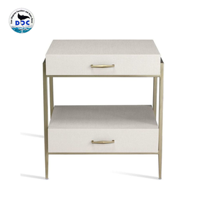 Manufacturer <b>Bedside</b> End Nightstands Cabinet <b>Table</b> Minimal Modern Luxury Convertible Faux Shagreen Custom Color Bedroom - Product Image 5