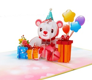 Meilleur choix artisanat papier artisanat 3D joyeux anniversaire ours conception personnalisée Vietnam carte de voeux en gros Top tendance cadeaux carte - Product Image 4