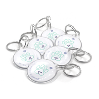 Puce NFC intelligente, code QR, suivi, étiquette d'identification pour animaux de compagnie, collier anti-perte, étiquette en époxy pour chat et chien