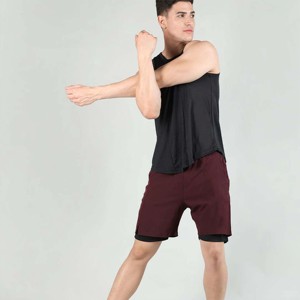 Short de sport 2 en 1 pour homme de qualité supérieure-Confortable et respirant-Parfait pour la course, la gym et les activités de plein air - Product Image 2