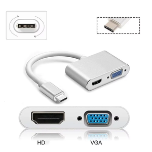 Adaptateur USB C Type C compatible <span class=keywords><strong>HDMI</strong></span> 4K VGA Convertisseur audio vidéo USB3.1 pour Samsung pour <span class=keywords><strong>Galaxy</strong></span> S10/S9/<span class=keywords><strong>S8</strong></span> pour projecteur Huawei - Product Image 2