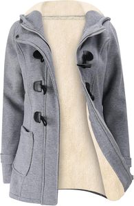 Invierno hombres Sherpa forrado Duffle Toggle Coat Fleece Jacket 100% algodón transpirable de secado rápido - Product Image 5